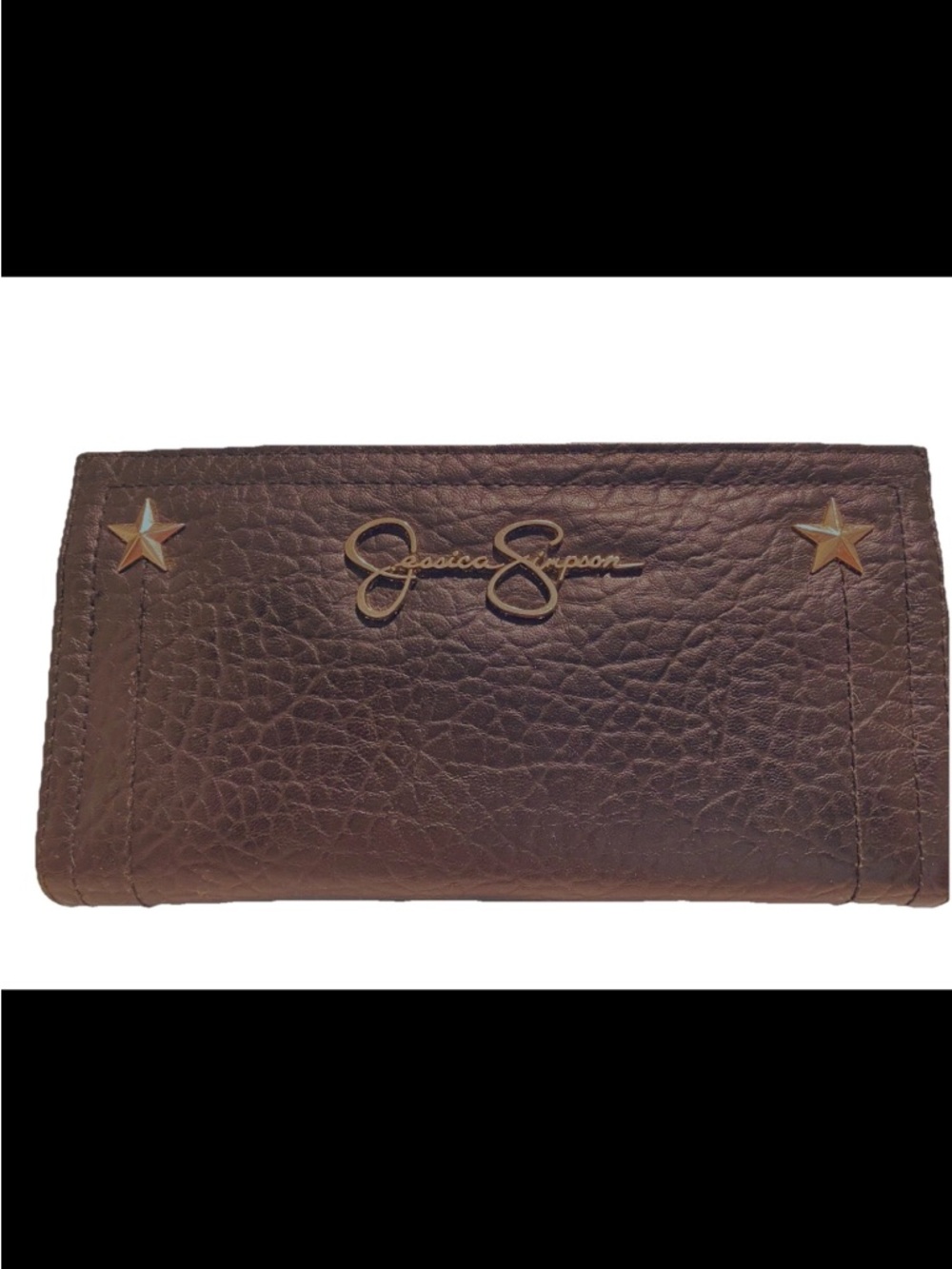 JESSICA SIMPSON Vintage Wallet Cards ID Cash Change Black Interior Design